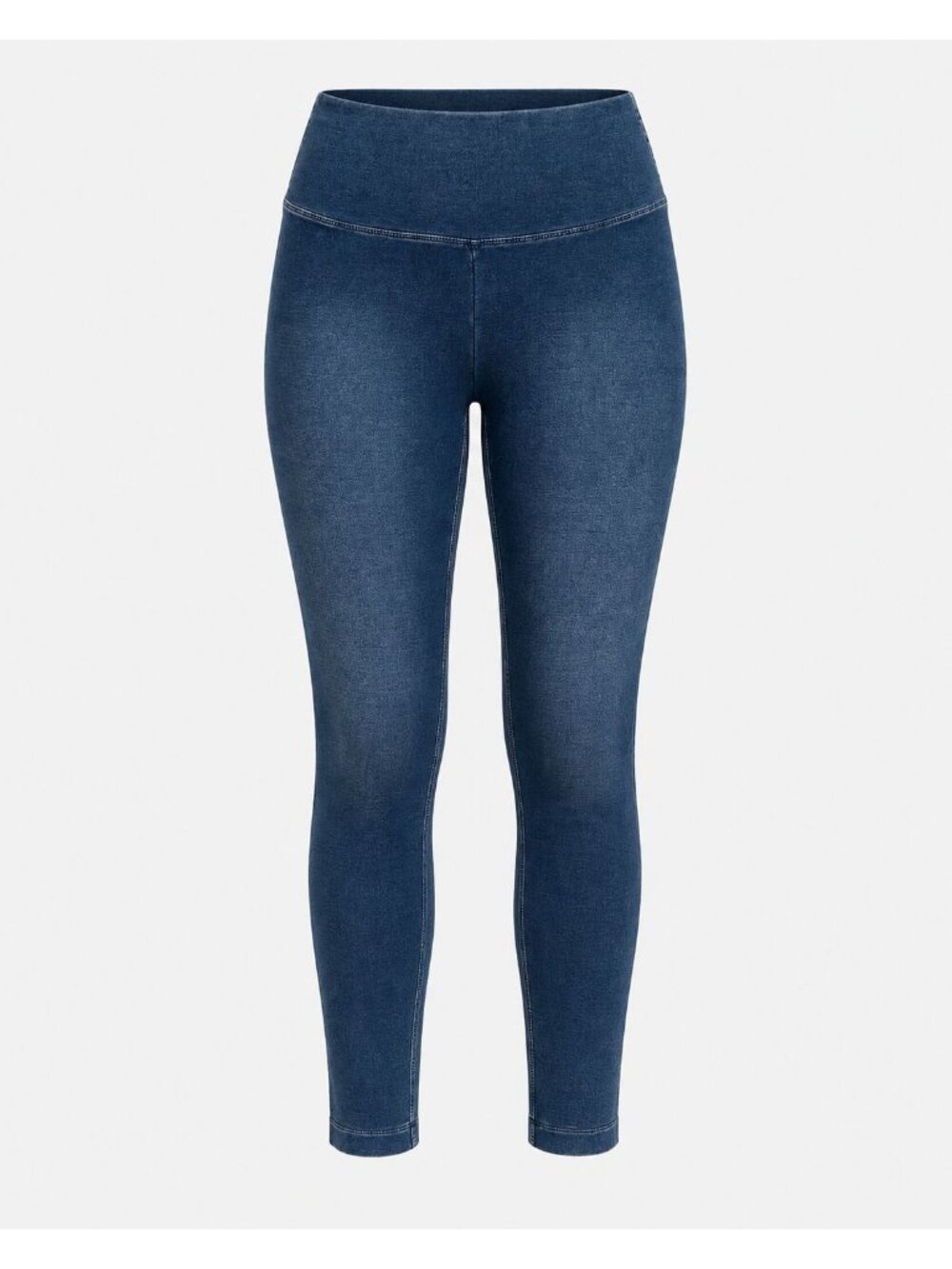 Chicos Zenergy Size 1 Blue Leggings Slim Casual Athleisure Wear Stretch Waist Y2